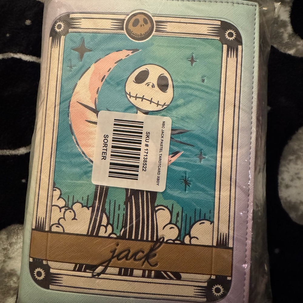 Disney Crossbody Bag with Jack Skellington Design - Blue and Black
